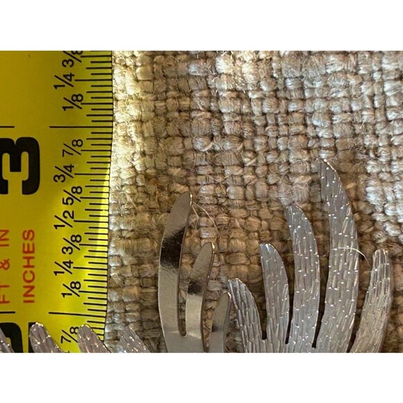 Vintage Coro Brooch Silver-Tone Abstract Starburst Pin Mid-Century Sculptural - Picture 13 of 15